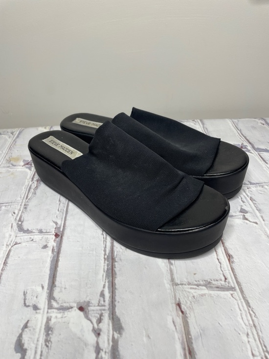 Steve Madden Shoes - Steve Madden Black Platform Slip-On Sandals
